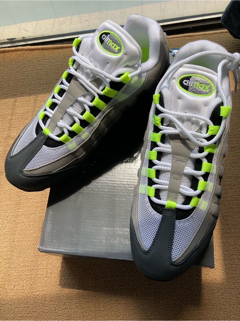 Nike Men’s White, Gray & Volt Air Max Sneakers